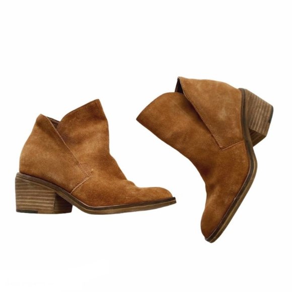 Dolce Vita Shoes - DV Dolce Vita Leather Suede Low Heel Ankle Booties